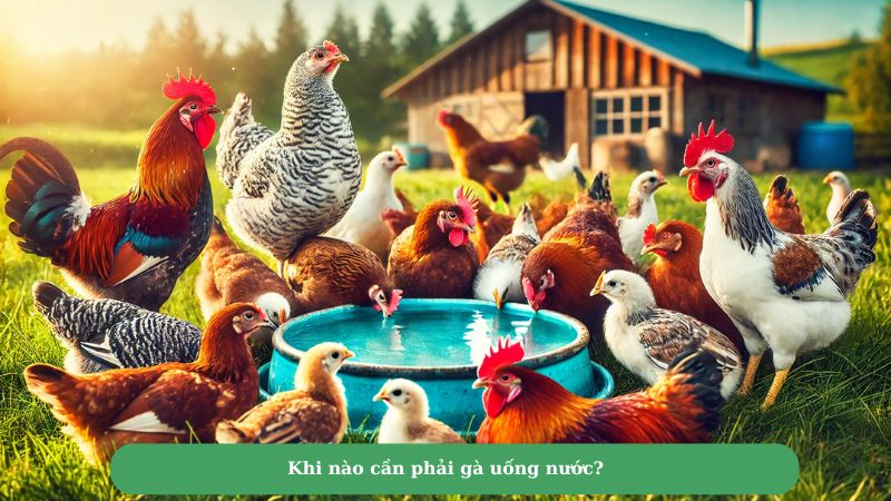 Khi nào cần phải gà uống nước?